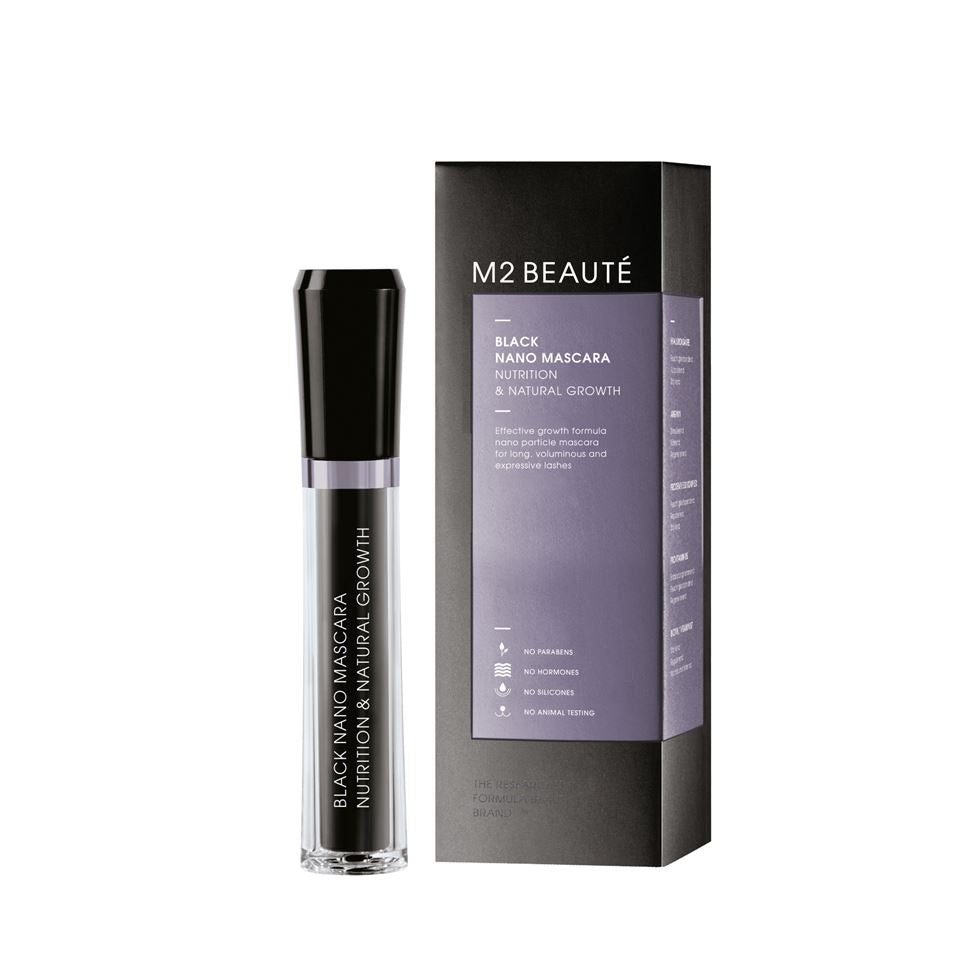 M2 BEAUTÉ Black Nano Mascara Nutrition & Natural Growth 6 ml.