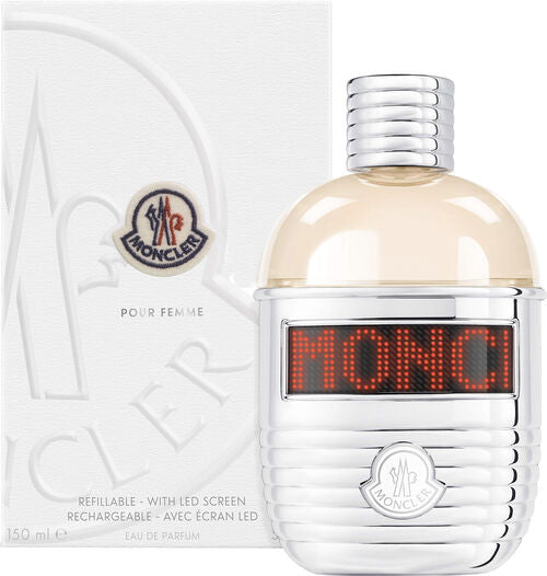 Moncler Pour Femme Eau de Parfum Refillabe With LED Screen 150 ml.