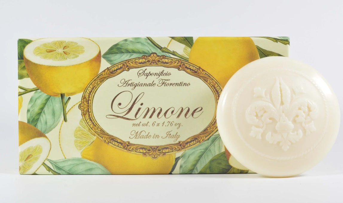 Saponificio Artigianale Fiorentino Luksus Håndsæber Limone 6 x 50 gr.