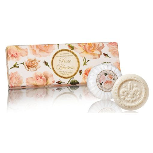 Saponificio Artigianale Fiorentino Luksus Håndsæber Rose Blossom 3 x 100 gr.
