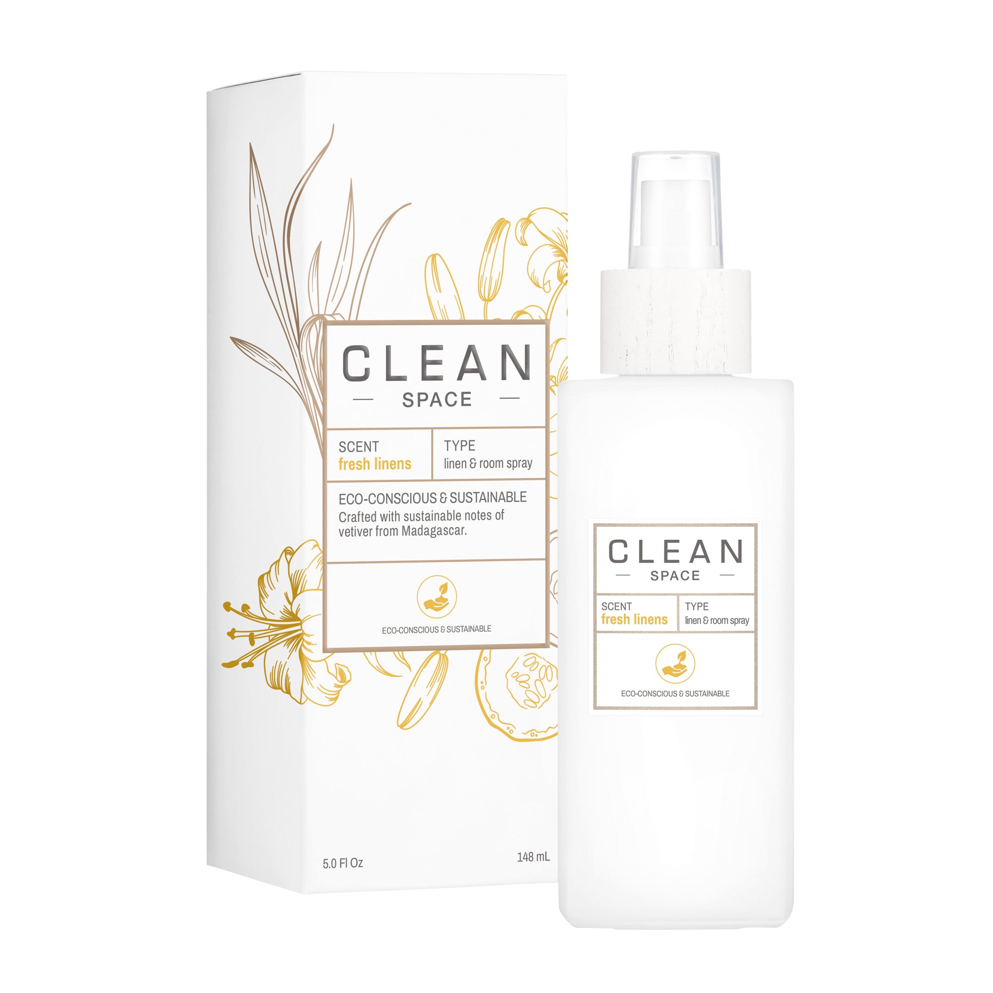 Clean Space & Linen & Room Spray Fresh Linens 148 ml.