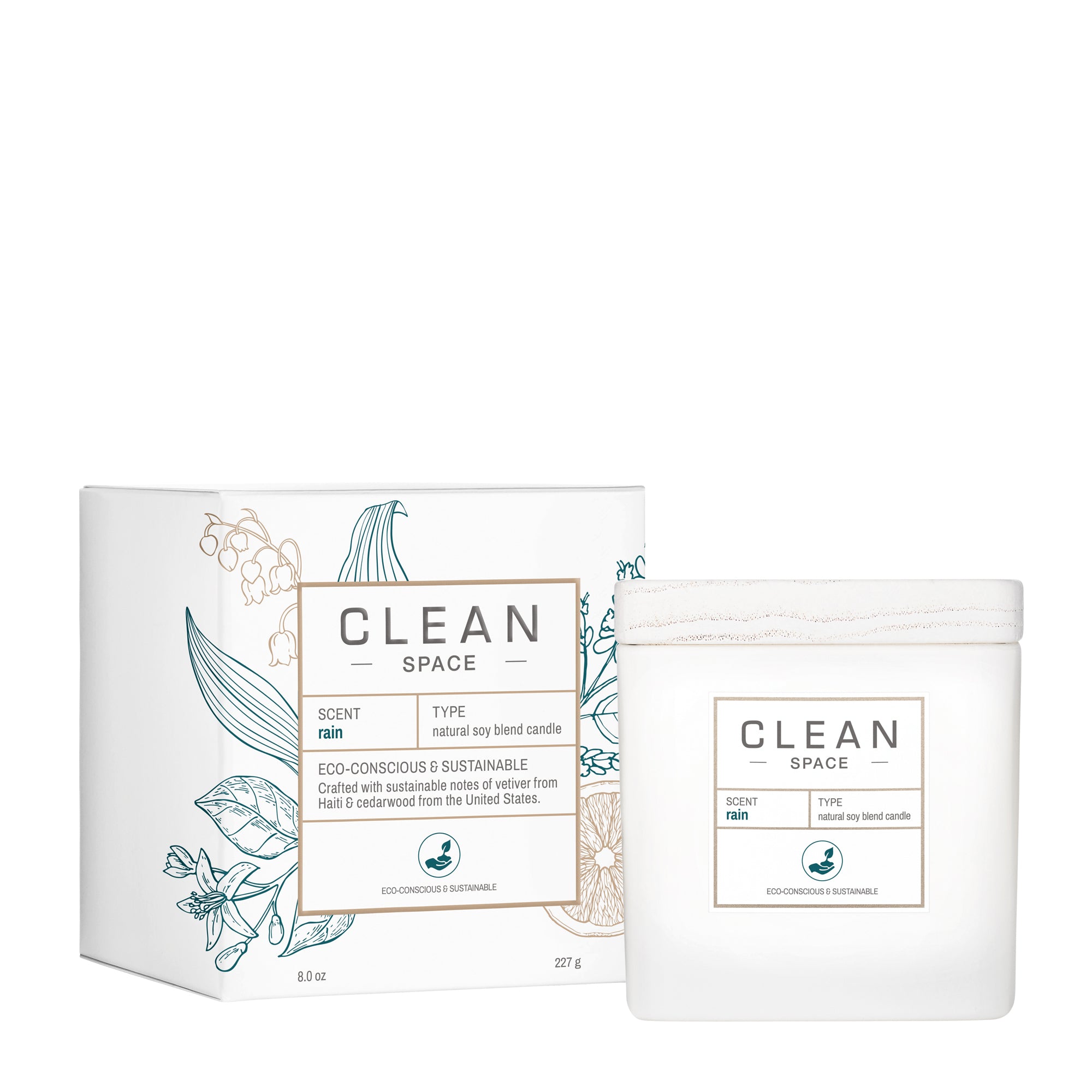 Clean Space Candle Rain 227 g.