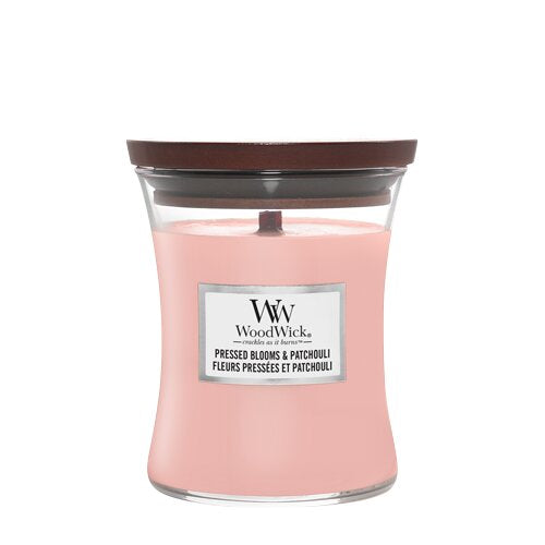 WoodWick Pressed Blooms & Patchouli Duftlys 275 gr.